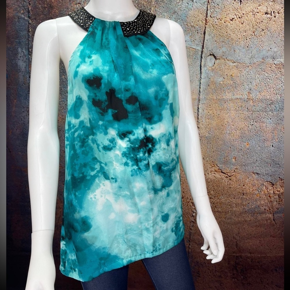 Turquoise halter top blouse NWOT
